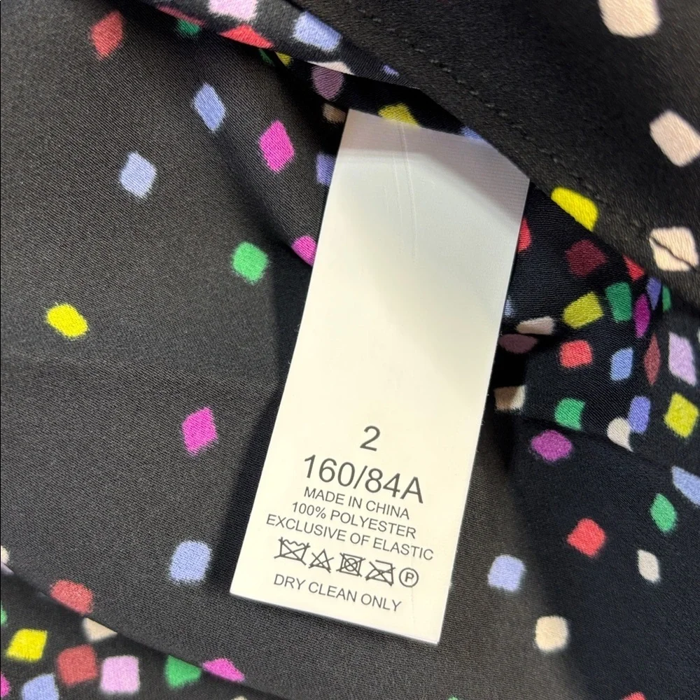 kate spade new york Confetti Pop Dress Size 2 Smocked Ruffle Tiered Colorful